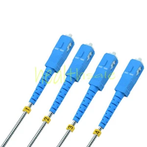 70M Field Outdoor LC-SC UPC Cable 4 Strand 9/125 SingleMode Fiber Patch Cord - Afbeelding 1 van 1