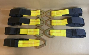 Lot of 7 HD Axle Tie Down Straps 24" Car Hauler Tow Truck Wrecker Wheel New - Picture 1 of 12