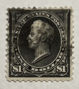 US #276 $1 black O. Perry Type I dblwmk 1895 Used - $95 CV