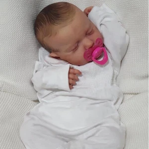 Reborn Baby Puppen 19 Zoll weicher Stoffkörper Puppe Newborn volle Handarbeit (bemalte Haare) - Bild 1 von 4