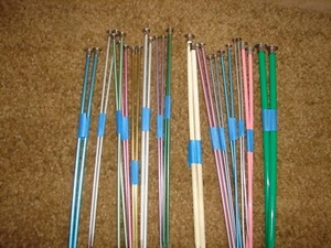 15 Pair Knitting Needles, Various Sizes And brands all smaller sizes - Picture 1 of 1