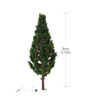 30pcs Model Pine Trees Green 1:87 For HO OO Scale Railway Layout 8cm S8532 - Image 1 of 4