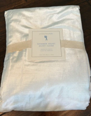 Funda nórdica Pottery Barn marfil/blanco ✨ de terciopelo doble ✨Nueva Foto 1 de 4