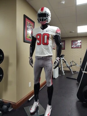 MANNEQUINS.SHOP New! 6 ft 4 in Male Abstract Head Mannequin Athletic Body Glossy Black SFM52E-HB