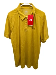 The North Face NWT Crag Polo Shirt Mens XL Yellow Flashdry Golfing Casual - Picture 1 of 5