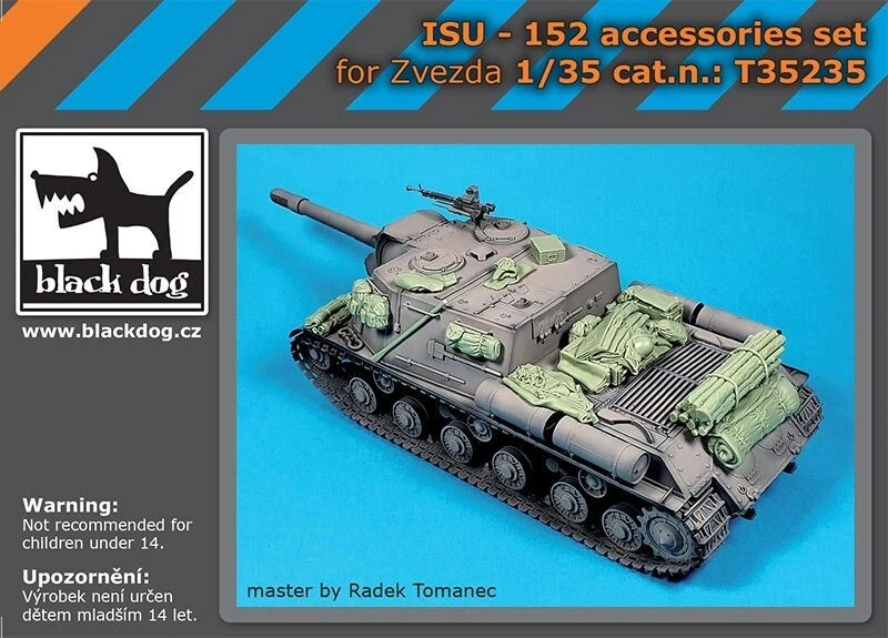 BLACK DOG SET ACCESSORI IN RESINA PER ISU-152 1:35 cod.T35235 - Immagine 1 di 1