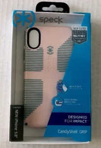 Speck CandyShell Grip Case -Quartz Pink/River Blue for iPhone XS/X #103172-C085 - Picture 1 of 3