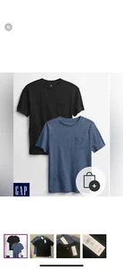 Gap kids XS (4-5) two piece casual shirt set - black blue t-shirts New with tags - Picture 1 of 4