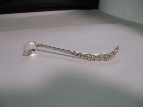 Large sterling Forget Me Not mustard ladle by Stieff  MINT! Cover