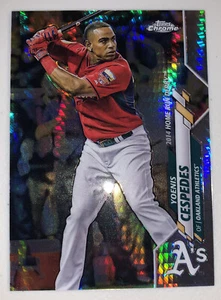 2020 Topps Chrome Update YOENIS CESPEDES X-FRACTOR /99 U-98 A's - Picture 1 of 3