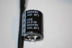 Four CDE 6800 mf 100 Volt Electrolytic Power Supply Capacitor- New - Picture 1 of 2