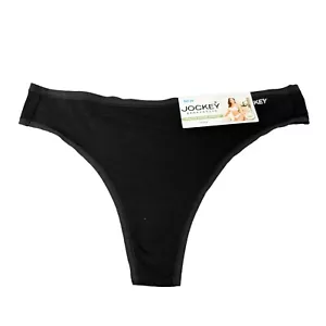 Jockey Women's Size Large 7 Panty Thong Generations Black New With Tags - Picture 1 of 8