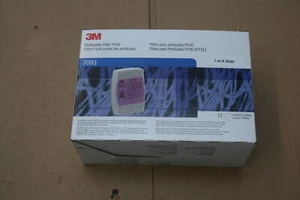 NEW box of 12 3M 7093 P100 Particulate Filter Cartridges NIOSH 99.7% - Picture 1 of 6