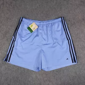 Vintage Adidas Shorts Womens XL Blue Training Soccer Zip Pockets Gym Y2K 2000 - Picture 1 of 17