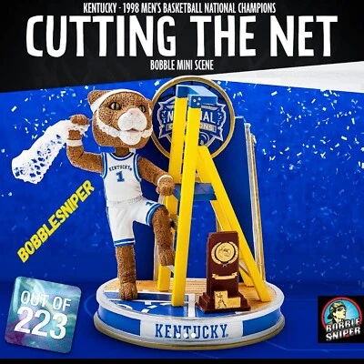 Kentucky Wildcats 1998 Men's Basketball National Champs NCAA Mascot Bobblehead - Image 1 of 4