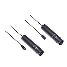 Movo LV4-O2 XLR Lavalier Omnidirectional Microphone w/Clip + Windscreen - 2 PACK