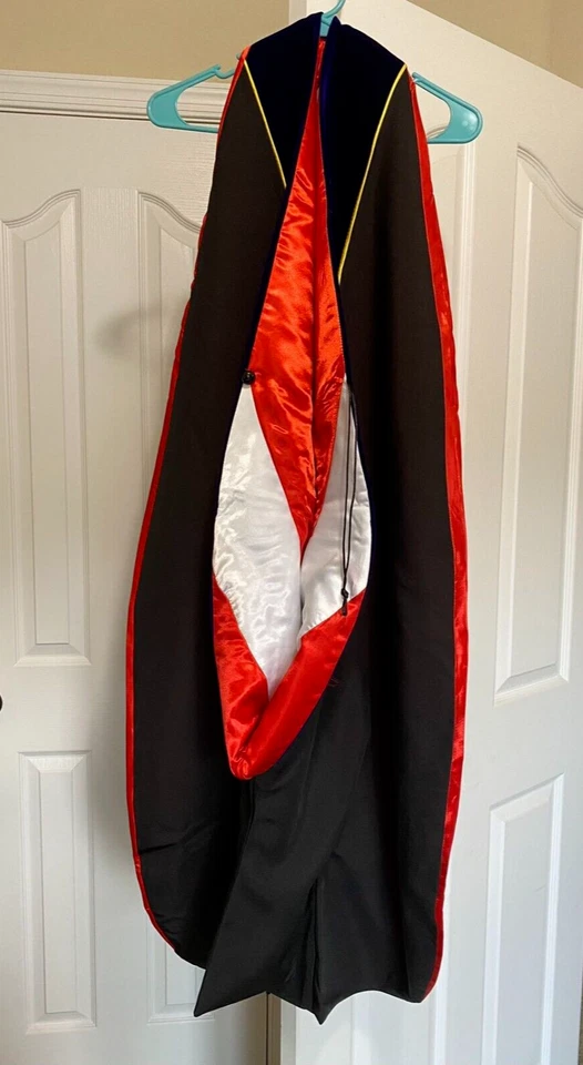Graduation Deluxe Doctoral Hood (Red/White) NEW - Image 1 of 1