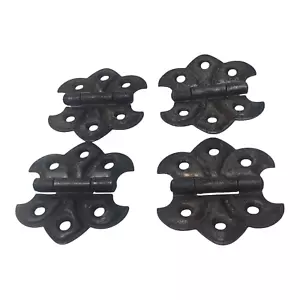 Salvaged Butterfly Hinges Antique Finish Metal Cabinet Door Hardware - Picture 1 of 14