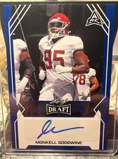 2022 Leaf Draft Autograph Blue #BA-MG2 Monkell Goodwine RC Alabama Crimson Tide