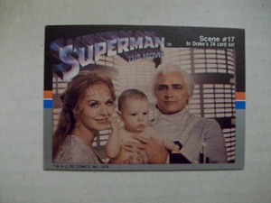 1978 DRAKE'S CAKES # 17 SUPERMAN THE MOVIE TRADING CARD w/ MARLON BRANDO - Picture 1 of 2
