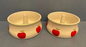 Vintage Set of 2 Ceramic Apple Bakers - Picture 1 of 12