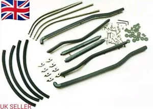LAMBRETTA LI SERIES 3 BLACK FLOOR RUNNER KIT ALLOY CHANNELS END CAP S.S FIXINGS - Picture 1 of 1