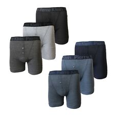 Mens 3 Pairs Pierre-Klein Band Jersey Boxer Shorts in All Sizes - SML To 5XLTopverkoper