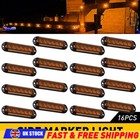 16 X 12V 6 Led Side Marker Indicators Lights Rear Lamp For Car Truck Trailer Bus