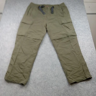North Face Pants Mens XL Outdoor Hiking Cargo Olive Belted Elastic Waist - Image 1 of 4