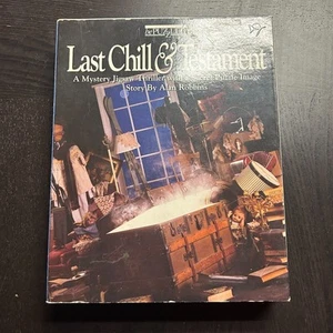 "Last Chill and Testament" Mystery Book & Jigsaw Puzzle.1993 BePuzzled - Picture 1 of 7
