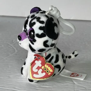 TY Beanie Boos Clair's Exclusive Violet Leopard 4" Backpack Clip with Hang Tags - Picture 1 of 10