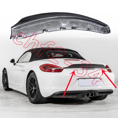 Dry Carbon spyder RS style Tail Trunk Spoiler Lip For Porsche Boxster Cayman 981 — 第 1/4 张图片