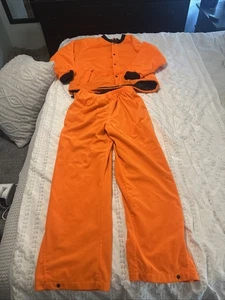 stearns dry wear L Blaze orange jacket and pants set. polyester warp knit  - Picture 1 of 11