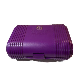Vintage CG Sassaby makeup accessory hard case Purple 6.5” - Picture 1 of 10