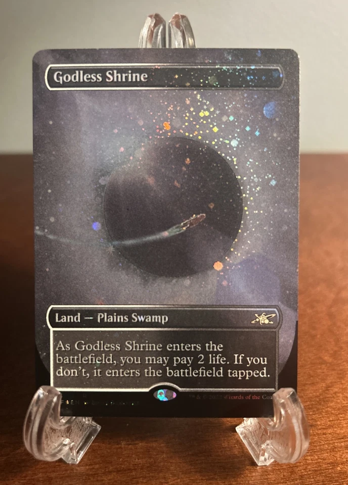 MTG Borderless Galaxy Foil Godless Shrine LP Unplayed Unfinity Magic - Image 1 of 2