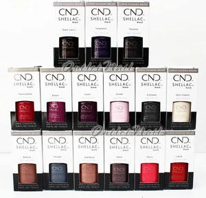 CND Shellac EXCLUSIVE SHADES UV Gel Nail Polish Base Top - Pick ANY Color - Picture 1 of 34
