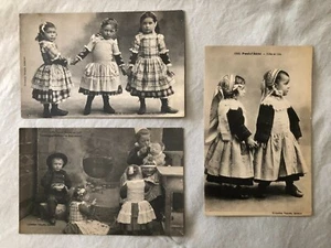 3 antike Postkarten Bretagne Frankreich - Sammlung Villard - Kinder und Trachten - Bild 1 von 12