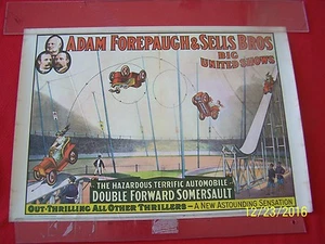 Adam Forepaugh & Sells Bros Vintage Poster - 1960 Circus World Museum - Picture 1 of 4