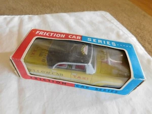 1960 Neu im Karton Chrysler New Yorker gelb/schwarz Fahrerhaus Friktionstaxi Spielzeug hergestellt in Japan - Bild 1 von 10