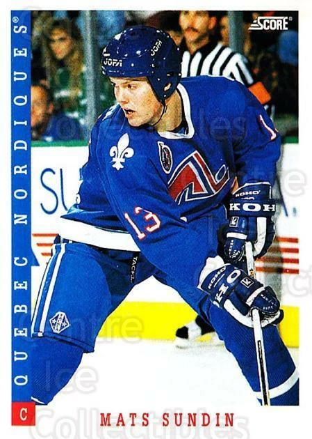 1993-94 Score USA #9 Mats Sundin - Image 1 of 1