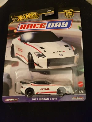 Nissan Z GT4 2024 HOT WHEELS PREMIUM Car Culture Race Day 2023 blanco casi como nuevo Foto 1 de 2