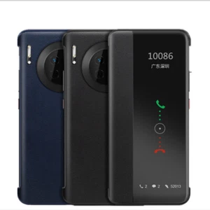 Glossy For Huawei Mate 30 Pro 20X 20 Pro Smart View Leather Flip Phone Case - Picture 1 of 17