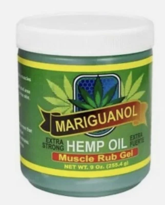 Gel para frotar musculares con aceite de cáñamo 9 OZ Foto 1 de 4