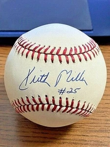 KEITH MILLER 2 SIGNED AUTOGRAPHED ONL BASEBALL! Mets & Royals! - Picture 1 of 2