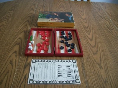  backgammon  magnetic by cardinal in original box complete 107m 1970's vintage  - Image 1 of 4