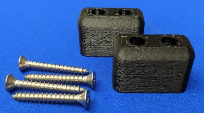 Pair Sliding Door Polyurethane Bumpers, Fits Pella and more, Stainless Screws