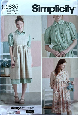 Simplicity  Pattern  S9835   Dress & Pinafore Apron in 2 Lengths   Sizes:  XS-XL - Image 1 of 2