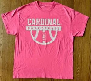 STANFORD CARDINAL BASKETBALL T Shirt - Mens Size XL PINK Breast Cancer Awareness - Picture 1 of 3