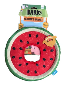 Bark Box Dog Toys Slobbermelon Fetch - Crinkly & Squeaky Frisbee New Flyer Disc - Picture 1 of 2