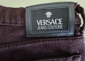 Pantalones de pana ciruela Versace Jean Couture para hombre talla 35, 49 - Imagen 1 de 6